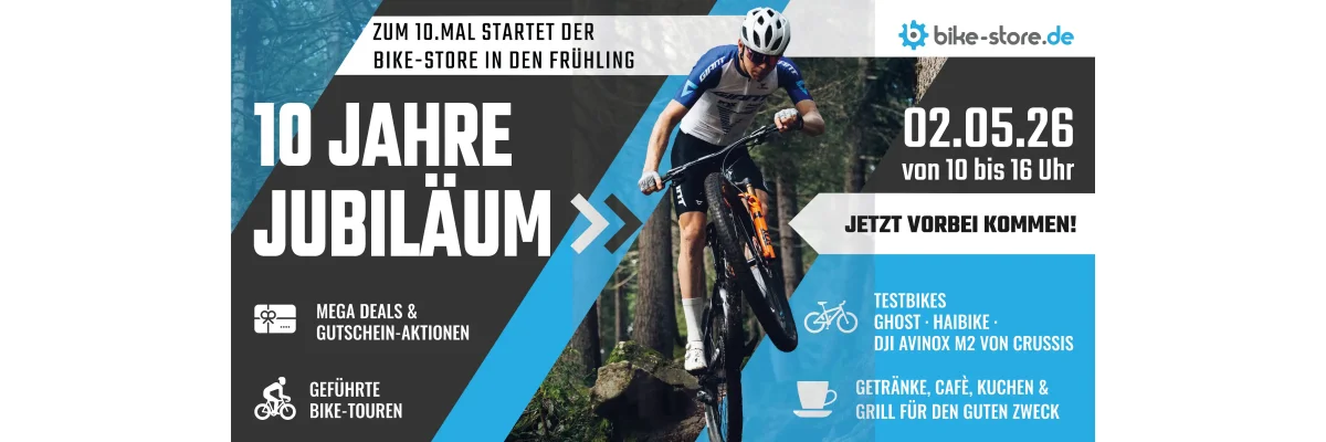 10 Jahre bike-store: Wir feiern Jubiläum in Haßfurt - 10 Jahre bike-store Jubiläum | Event &amp; Aktionen 2026