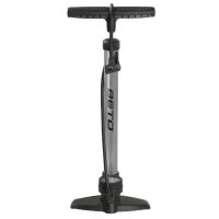 BETO Standpumpe Stahl silber/schwarz mit Doppelkopf