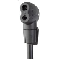 BETO Standpumpe Stahl silber/schwarz mit Doppelkopf