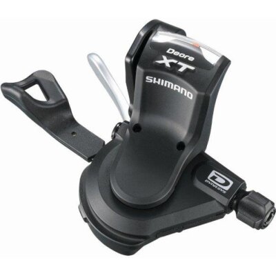 Shimano Deore XT Schalthebel SL-M770-A links, 3-fach, mit Ganganzeige, inkl. Zug und Hülle