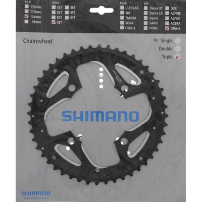 Shimano KETTENBLATT 48Z-AL SCHWARZ F.KETTENSCHUTZ FC-T551