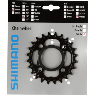 Shimano KETTENBLATT 24Z MIT KETTENSCHU