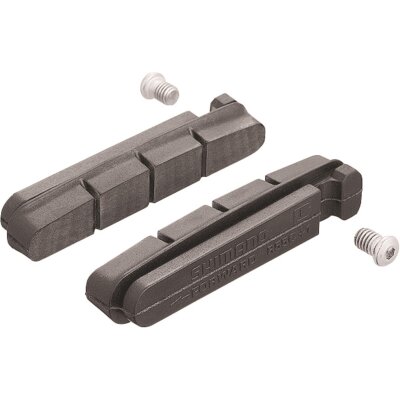 Shimano Bremsgummis R55C+1 mit Schrauben für Cartridge-Bremsschuhe, Alufelge