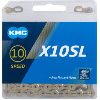 KMC Schaltungskette X10SL Ti-N Gold 1/2" x...