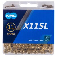 KMC Schaltungskette X11SL Ti-N Gold 1/2" x...