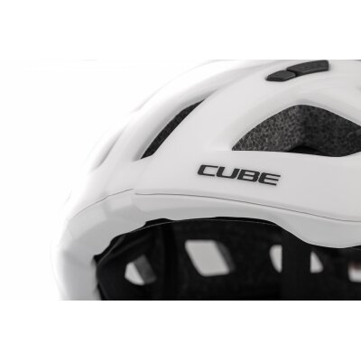CUBE Helm ROAD RACE white