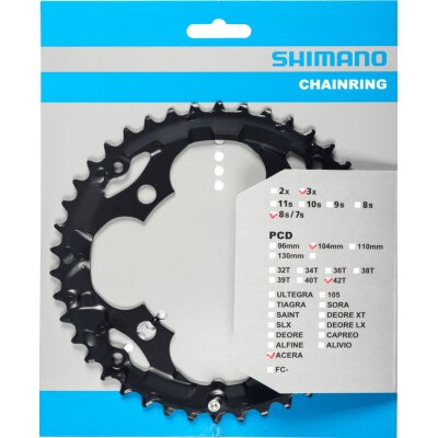Shimano KETTENBLATT 42Z SCHWARZ ACERA FC-M361