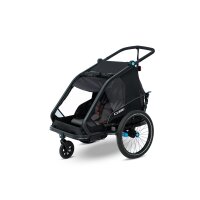 CUBE Kinder Fahrradanhänger Double CMPT black