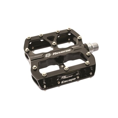 REVERSE Plattformpedal E-Escape Gewinde: 9/16 Zoll | gedichtetes Industrielager | schwarz | SB-Verpackung