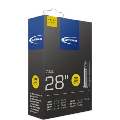 Schwalbe Schlauch SV 20 extra leicht | 27/28x0.75-1.00" 18/25-622/630 SV 60mm