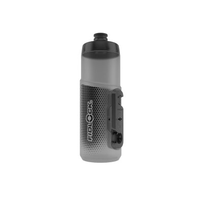 FIDLOCK Trinkflasche TWIST inkl. bottle connector Inhalt: 600 ml | transparent schwarz