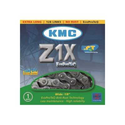 KMC Fahrrad Kette Z1 Wide EPT Kompatibilität: Nabenschaltung | SB-Verpackung | 112 Glieder | SB-Verpackung