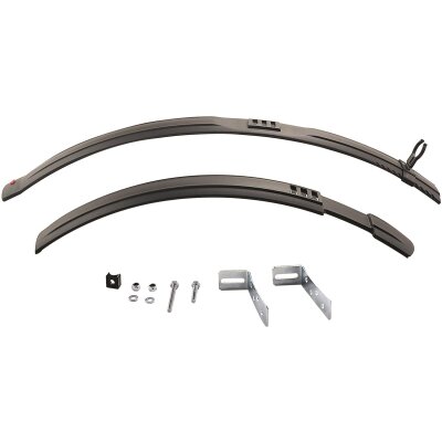 HEBIE Steckschutzblech Set Natter schwarz | Laufradgröße: 26 - 29 Zoll | Schutzblechbreite: 60 mm