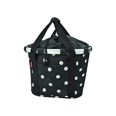 KLICKfix City-Tasche Bikebasket | black dots, 35x28x26cm, 15ltr, 800g