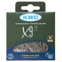 KMC X9 Kette grau, 50 m Rolle + 40 Verschlüsse