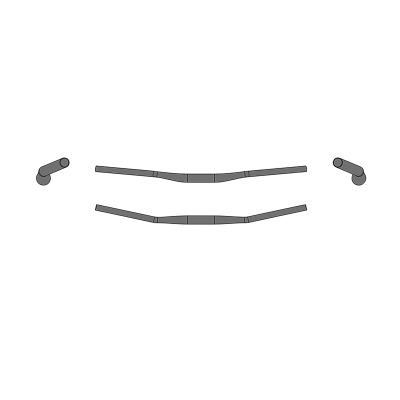 ergotec Humpert Lenker Riser Bar 30 6+ | Alu, Ø 31,8mm, 800mm, schwarz, 12°