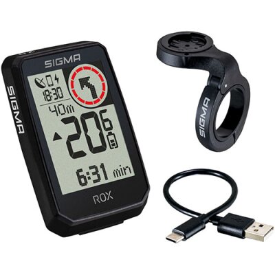 SIGMA Rox 2 Endurance | schwarz, inkl Over Clamp Butler GPS