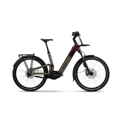 Winora Sinus FS R5f Pro 800Wh Tiefeinsteiger Trekking E-Bike 2026 | sand/deep red glänzend