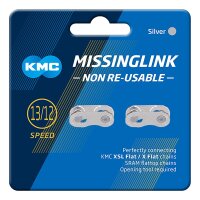 KMC Flattop silver Silver MissingLink Verschlussglied