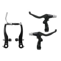 Promax V-Bremsen-Set mit Bremsgriffen schwarz