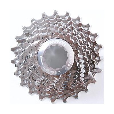 SRAM Kassettenzahnkranz "PG-1070" 10-fach, Shimano kompatibel , Hitze behandelte Stahlzahnkränze mit Alu Abschlussring