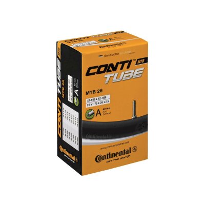 CONTINENTAL Schlauch "MTB 26" 47-559 , 26 x 1.75 50-559 , 26 x 1.90 54-559 , 26 x 2.10 57-559 , 26 x 2.125 62-559 , 26 x 2.5