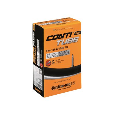 CONTINENTAL Schlauch "Tour 28 All" 28-622 , 28 x 1 1/8 x 1 3/4 32-622 , 28 x 1 1/4 x 1 3/4 37-622 , 28 x 1 3/8 x 1 5/8 40-622 , 28 x 1.50 42-622 , 28 x 1.60 47-622 , 28 x 1.75 28-630 , 27 x 1 1/8 32-630 , 27 x 1 1/4 40-635 , 28 x 1 1/2 44-635 , 28 x 1.75