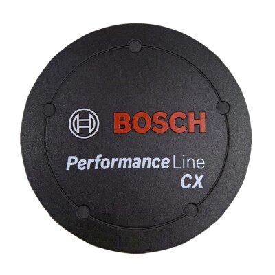 Bosch Logo-Deckel Performance CX Schwarz Design-Deckel montiert