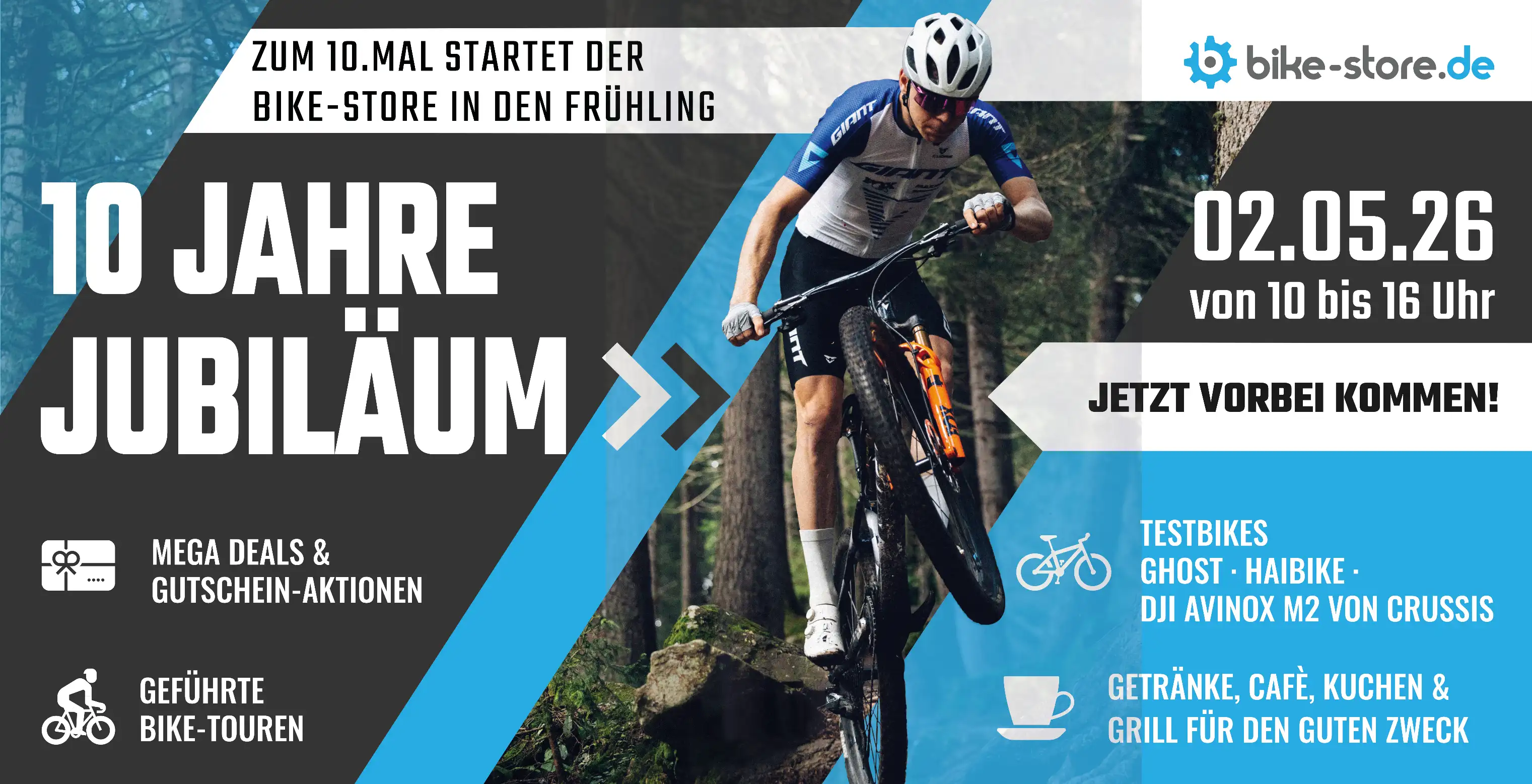 10 Jahre bike-store Jubiläum Event Haßfurt Fahrräder Testbikes Aktionen